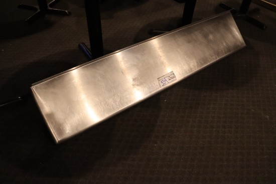 12" x 60" stainless wall mount shelf with brackets