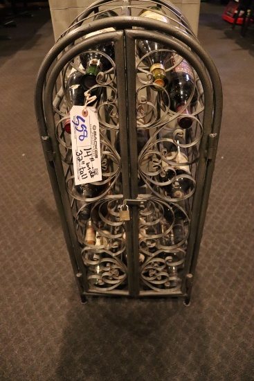 14" x 32" wine display rack - bottle shown in picture are display bottles o