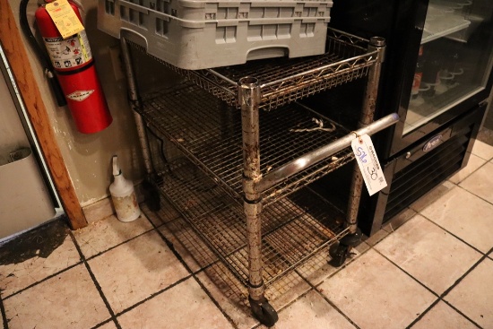 Metro style bussing cart - as is condition - rusting and dirty