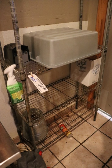 14" x 30' wire rack in as is condition - rusted and dirty