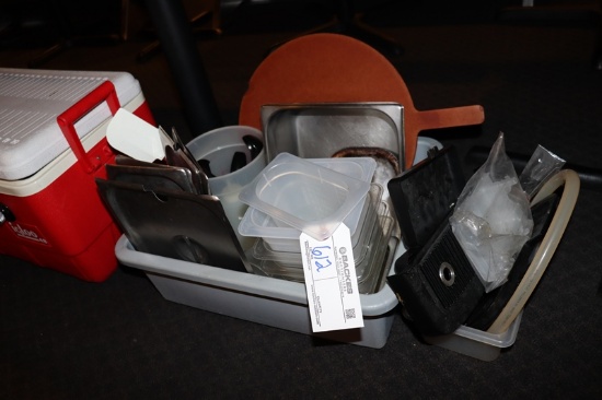 Al to go - inset pans, stainless lids, & pizza peel