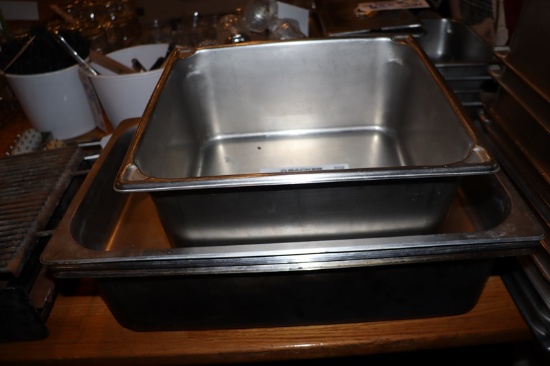 Times 5 - Stainless inset pans - (4) 12" x 20" & (1) 2/3 x 6"