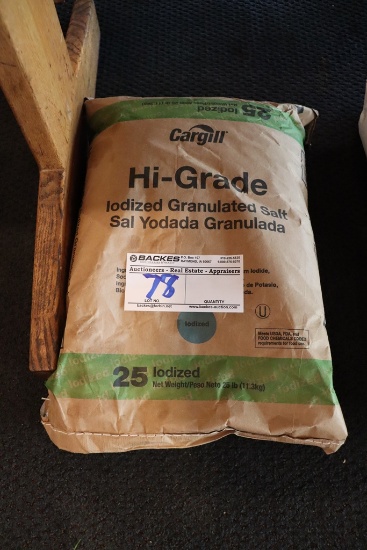 Cargill Hi-Grade iodized granulated salt - 25 lb. bag