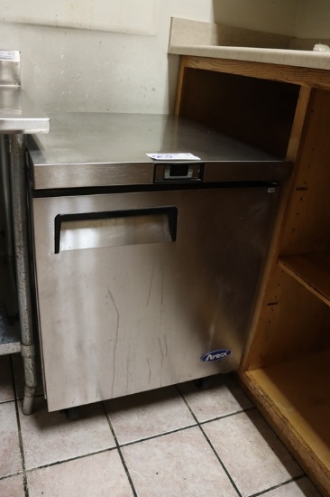 Atosa MGF8405 portable stainless 1 door freezer with stainless worktop