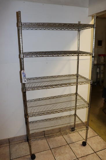 18" x 36" Portable chrome coated wire rack