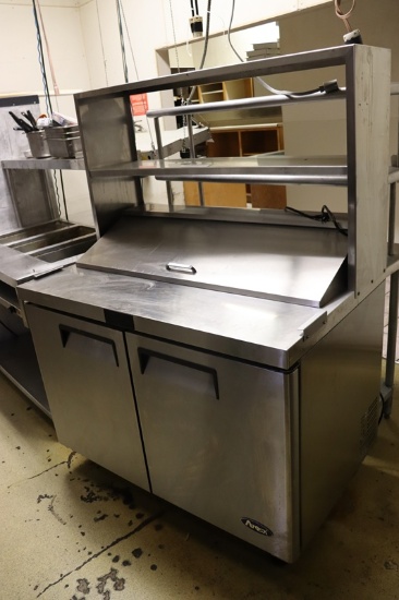 Atosa MSF8302GR portable 48" stainless sandwich prep table with double stai
