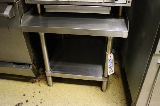 24" x 28" Stainless equipment stand with stainless undershelf