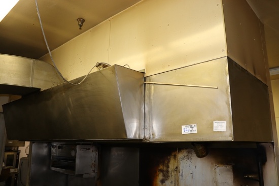42" x 12' Stainless exhaust hood with R-102 Ansul wet fire suppression & ex