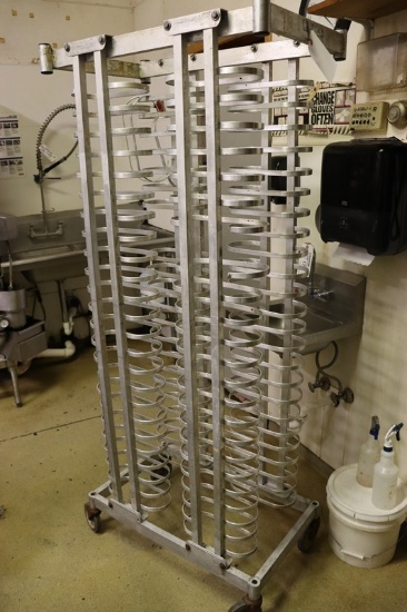 Portable aluminum dough rack