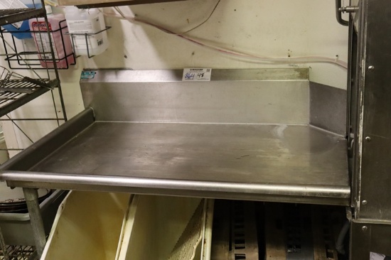 48" Left hand stainless clean table