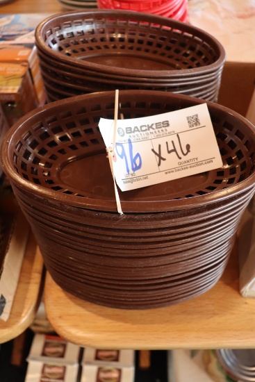 Times 46 - 9.5" Brown plastic food baskets