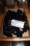 Box to go - Black plastic salad bar utensils