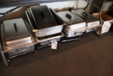 All to go - under table - chafing unit parts and pieces and some pans
