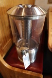 Stainless base with clear center drink dispenser