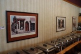Times 4 - framed Café style prints (plus one that has damage and no glass)