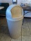 Rubbermaid round flip lid trash can