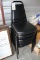 Times 5 - Black framed padded stack chairs