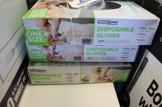 Times 2 - Boxes of disposable gloves - one size fits most