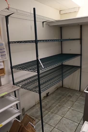 24" x 72" Green coated wire rack