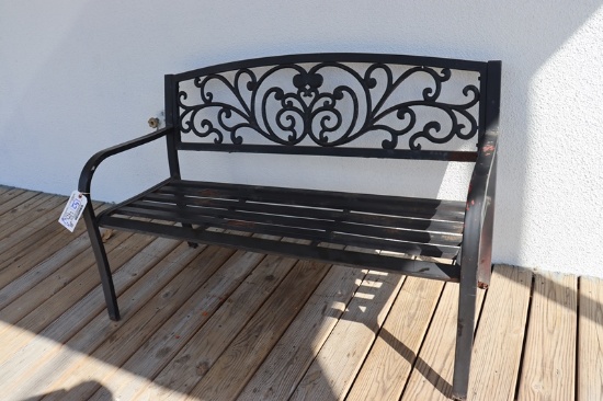 Times 2 - 48" Decorative metal patio benches