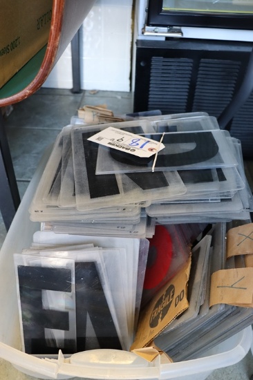 All to go - 9" tall plastic sign letters & numbers