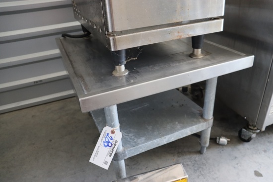 24" x 30" Stainless equipment stand with galvanized under shelf