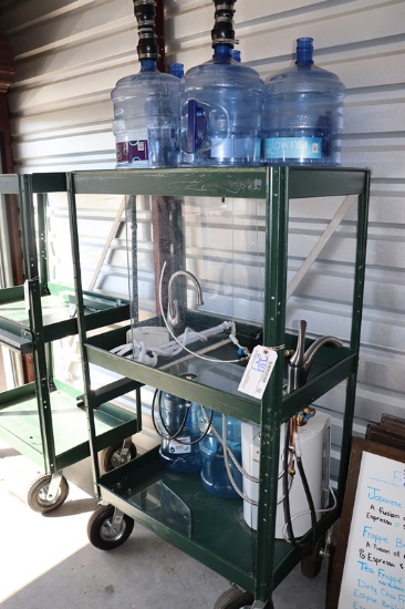 24" x 36" Portable custom water cart with new Stiebel on demand water heate