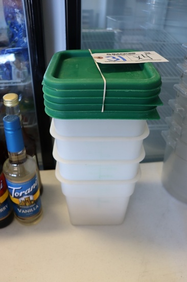Times 4 - 4qt food storage containers with lids