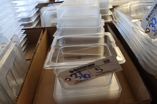 Times 5 - 1/6 x 4" acrylic inset pans with lids
