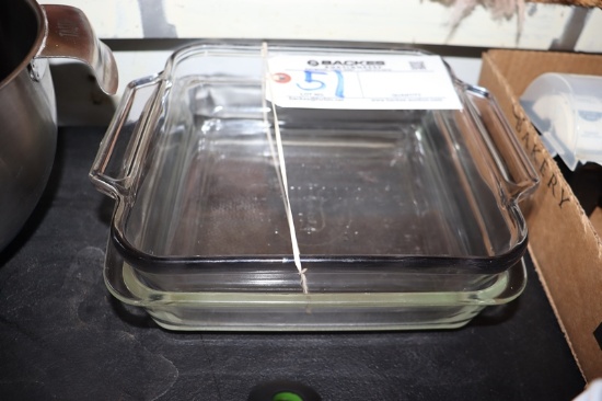 Times 2 - 8" x 8" Glass baking dishes