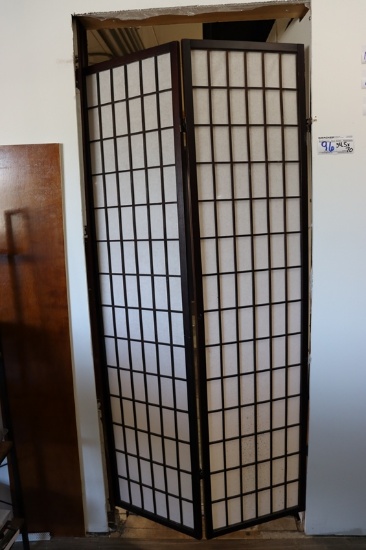 34.5" x 70" Privacy room divider - used in a doorway - stains on fabric
