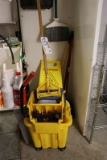 All to go - Mop bucket, wet floor sign, & brooms