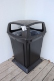 4 Way poly trash receptacle