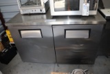 True TUC-48F Stainless portable undercounter freezer with stainless work to