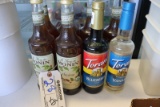 Times 8 - Monin & Torani flavoring syrup - hazelnut, blueberry, & vanilla