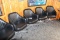 Times 6 - Black vinyl portable lounge chairs