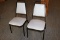Times 24 - Black metal framed & light gray vinyl stack chairs