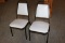 Times 24 - Black metal framed & light gray vinyl stack chairs