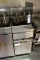Anets 14GS stainless 40# gas fryer with left & right hand splash guards