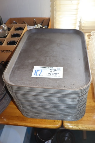 Times 34 - 14" x 18" brown service trays