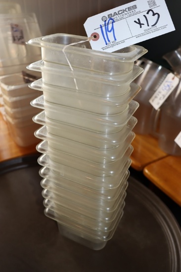 Times 13 - 1/9 x 4" acrylic inset pans - no lids
