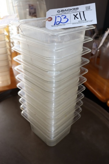 Times 11 - 1/6 x 4" acrylic inset pans - no lids