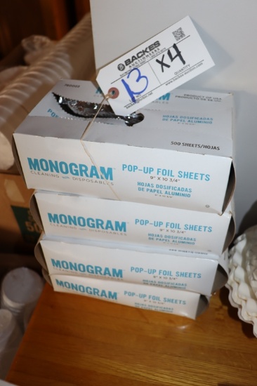 Times 4 - Boxes of Monogram 9" x 10" foil sheets