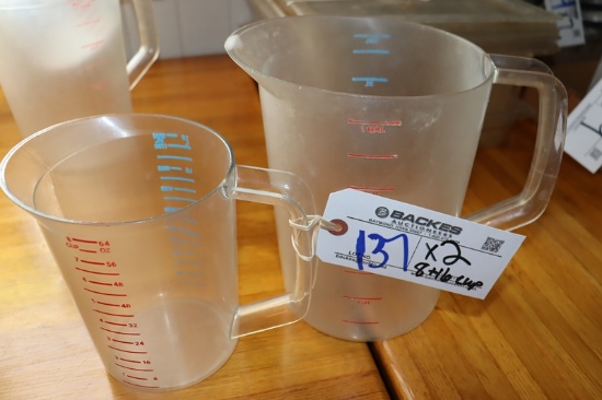 Times 2 - Acrylic 64 oz. & 1 gallon measuring cups