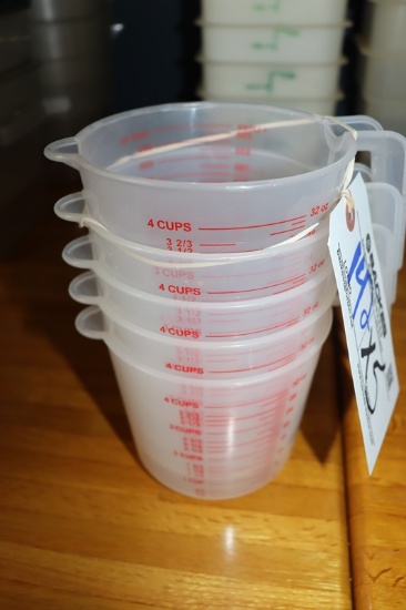 Times 5 - New plastic 32 oz. measuring cups