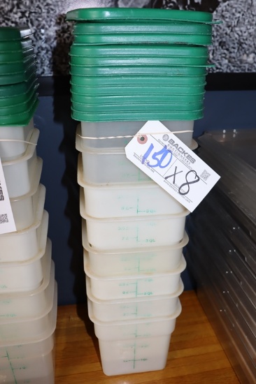 Times 8 - 4 quart food storage containers with lids