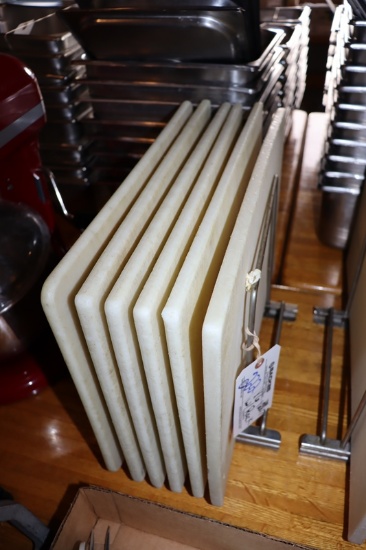 Times 6 - Rough poly cutting boards with rack