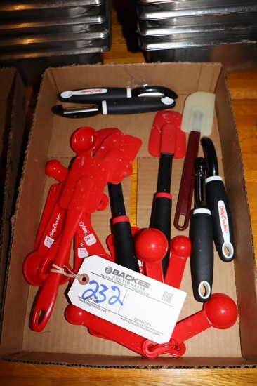 Box flat to go - Betty Crocker peelers, measuring spoons, & bowl scrapers