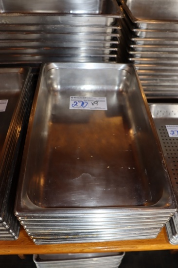 Times 9 - 12" x 20" x 4" stainless inset pans