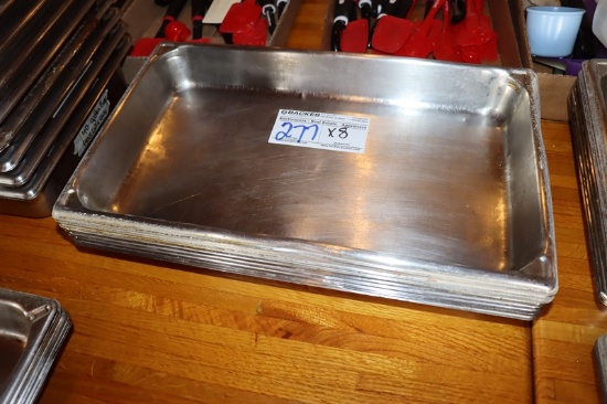 Times 8 - 12" x 20" x 2" stainless inset pans